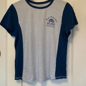 $7 Tees! Pilcro Blue and White Tee